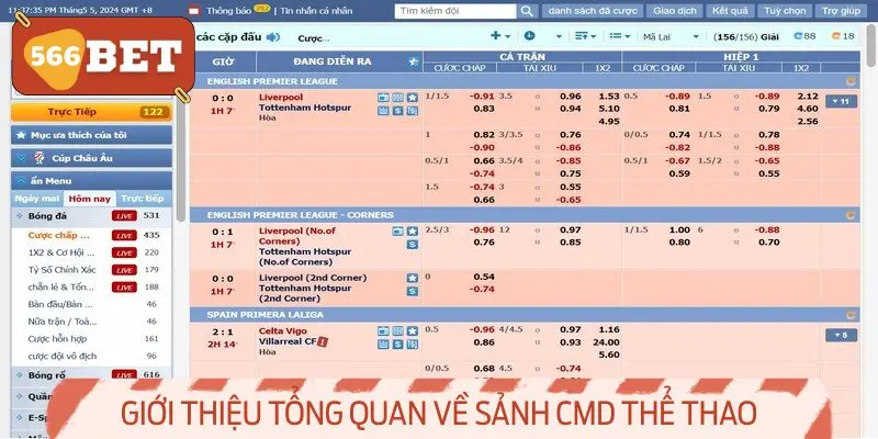 Giới thiệu tổng quan về sảnh CMD thể thao